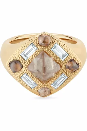 De Beers 18kt yellow Talisman diamond signet ring