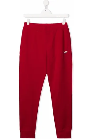 Emporio Armani TEEN logo-print track trousers