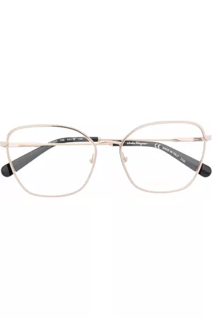 Salvatore Ferragamo Oversize-frame engraved-logo glasses