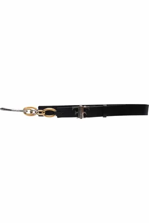 Gianfranco Ferré 2000s FF hinge fastening leather belt