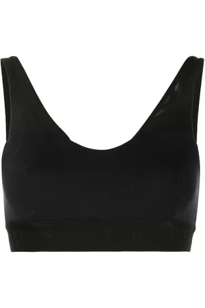 Marchesa Notte Lace-up detail sports bra