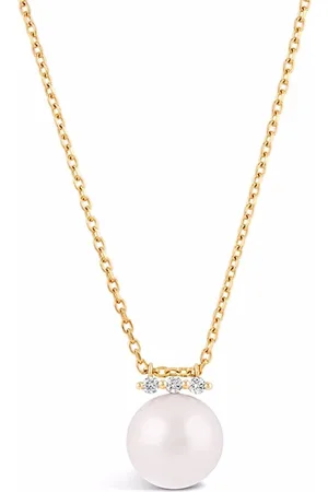 Dinny Hall 14kt yellow Shuga large pearl diamond pendant necklace