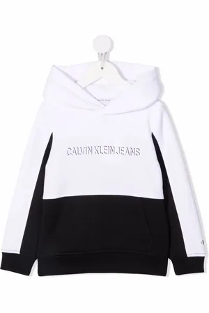 Calvin Klein Colour-block logo-print hoodie