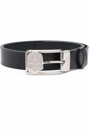 Philipp Plein Buckle-fastening leather belt