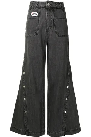 Ground Zero Button-leg flared jeans