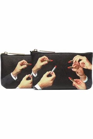 SELETTI Graphic-print textured wallet