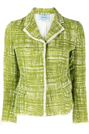 Prada 1996 woven plaid blazer