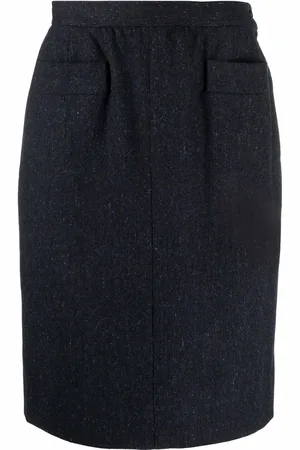Saint Laurent 1980s high-waisted straight skirt