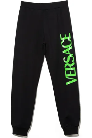 VERSACE Logo-print tapered track pants