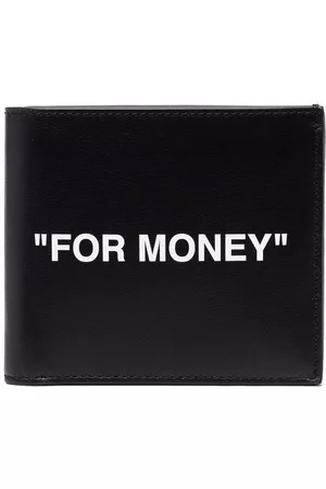 OFF-WHITE CALF SKIN QUOTE BIFOLD WALLET WHIT