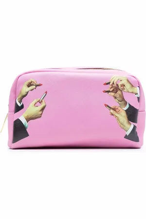 SELETTI Graphic-print zip-up wash bag
