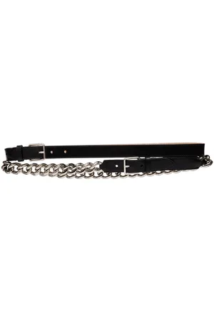 Alexander McQueen Chain-link leather belt