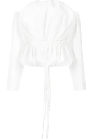 CHRISTOPHER ESBER Bandeau long-sleeve blouse