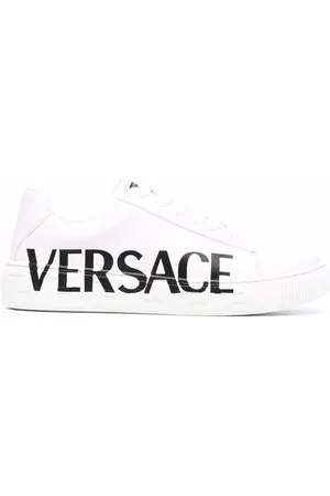 VERSACE Greca logo-print lace-up trainers