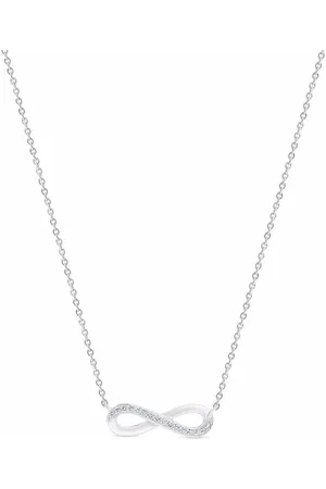 De Beers 18kt white gold Infinity diamond necklace