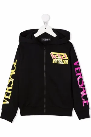 VERSACE Logo-printed hoodie