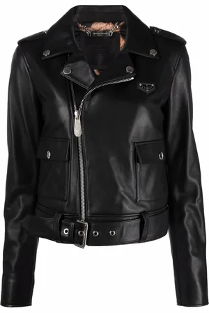 Philipp Plein Leather biker jacket