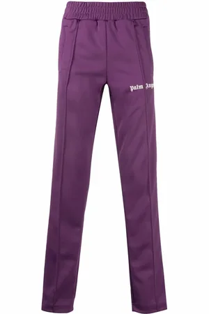 Palm Angels Side-stripe logo-print track pants