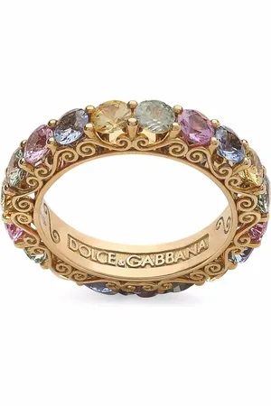 Dolce & Gabbana 18kt yellow Heritage sapphire band ring