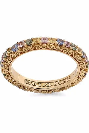 Dolce & Gabbana 18kt yellow Heritage sapphire band ring
