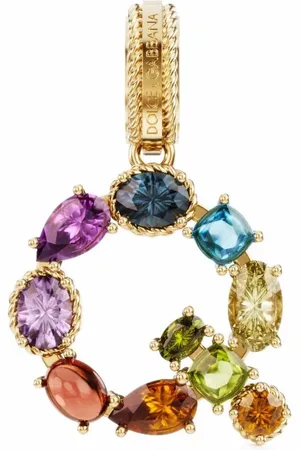Dolce & Gabbana Rainbow Alphabet 18kt yellow multi-stone pendant