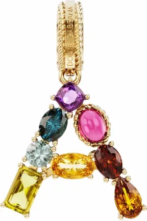 Dolce & Gabbana 18kt yellow A letter gemstone pendant