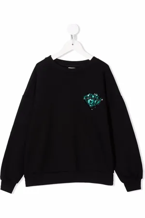 Le pandorine Sequin-embroidered organic cotton sweatshirt