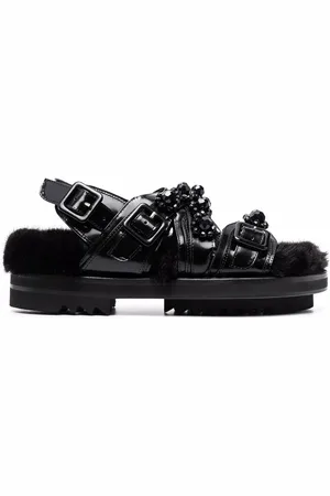 Simone Rocha Multi-strap faux-fur sandals