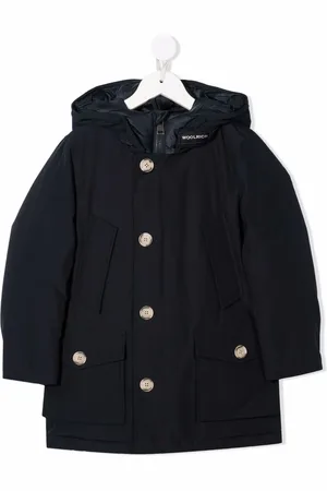 Woolrich Collar-logo hooded padded coat