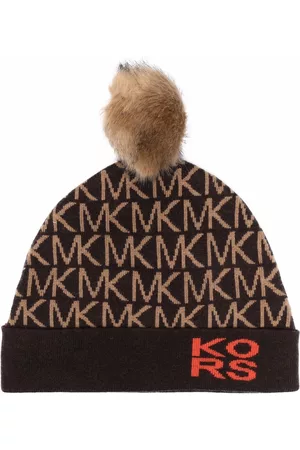 Michael Kors Monogram-pattern knitted beanie