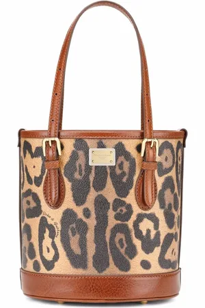 Dolce & Gabbana Small Crespo leopard-print bucket bag