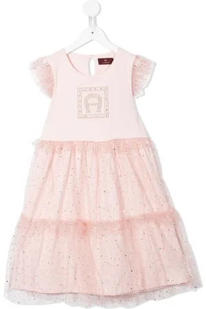 Aigner Logo tulle dress