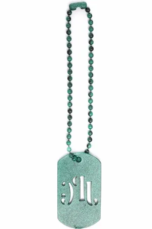 Jean Paul Gaultier 1990s cut-out logo tag pendant