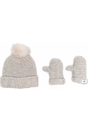 UGG Boys Gloves - Chunky knit beanie and mittens set