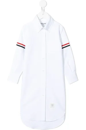 Thom Browne Oxford grosgrain armband shirtdress