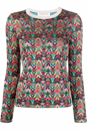 VALENTINO GARAVANI Logo-woven knitted top
