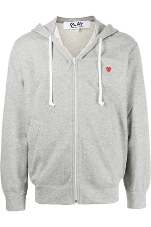 Comme des Garçons Heart patch zip-up hoodie
