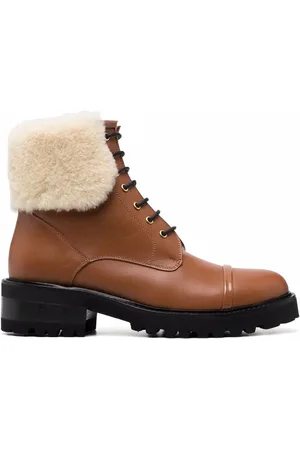 MALONE SOULIERS Shearling-trim ankle boots