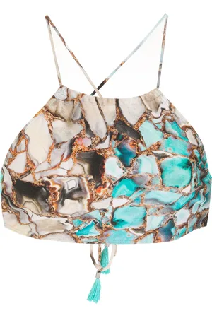 Lygia & Nanny Ilana marble-print bikini