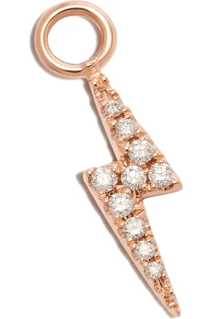 Maria Tash 18kt rose bolt diamond charm