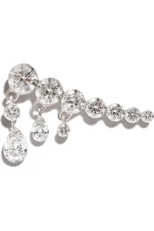 Maria Tash 18kt white 18mm Crescendo diamond earring