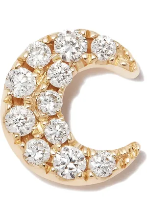 Maria Tash 18kt yellow moon diamond stud earring