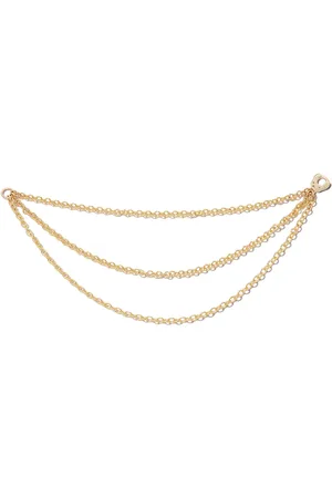 Maria Tash 18kt yellow 76mm triple chain charm