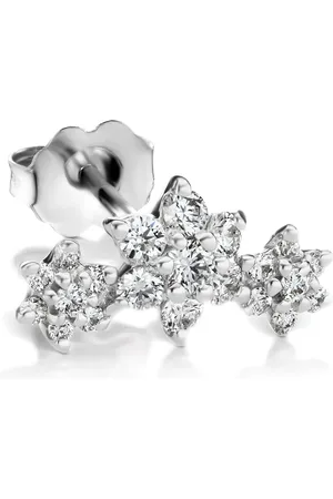 Maria Tash 18kt white gold Flower Garland diamond earring