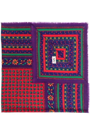 Saint Laurent 1970s geometric-print scarf