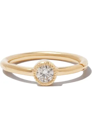 Maria Tash 18kt yellow Scalloped Diamond clicker earring