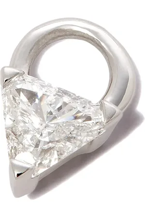 Maria Tash 18kt white gold diamond triangle charm