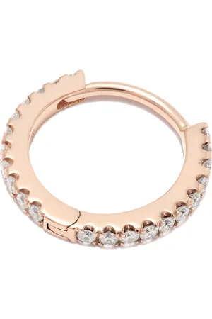 Maria Tash 18kt rose gold eternity diamond single hoop earring