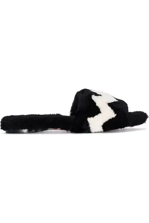 Aquazzura Nomade shearling flat sandals