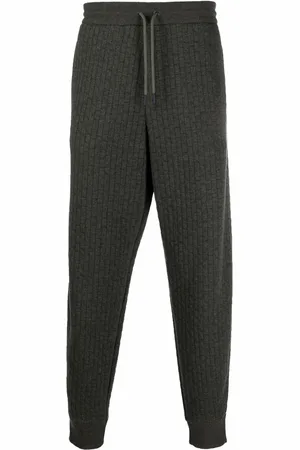 Giorgio Armani Ribbed side-stripe trousers